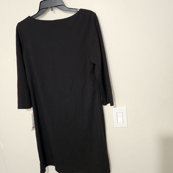 Tiana B Women Dress Size Large Black/red Stretch - Picture 6 of 11